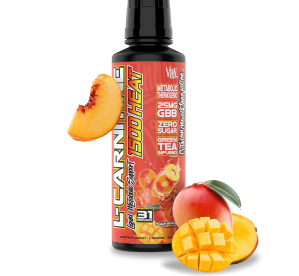 L-CARNITINE LIQUID 1500 HEAT 16.02OZ - Peach Mango Rings HEAT