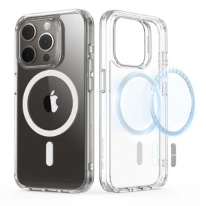 Acrylic Magnetic TPU Phone Case for iPhone 15, 15 Pro, & 15 Pro Max, Wireless Charging