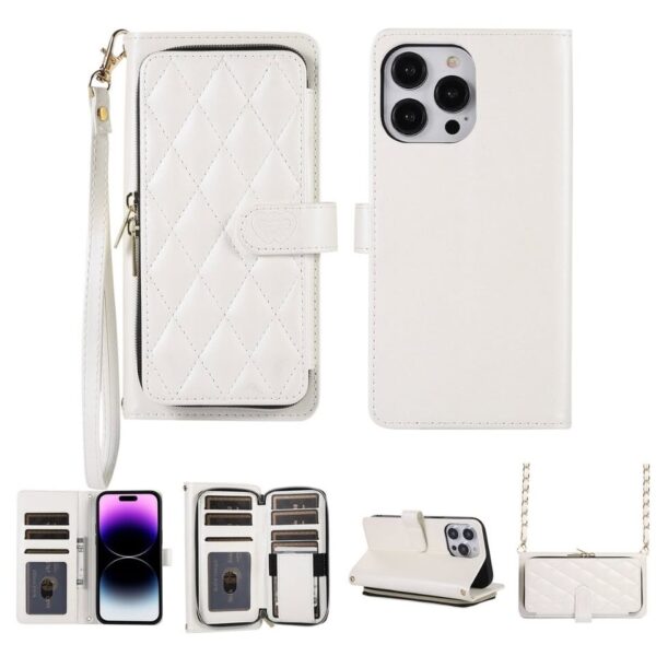 IPhone 16 Wallet Case: Leather Flip, Card Holder, Shockproof Lanyard