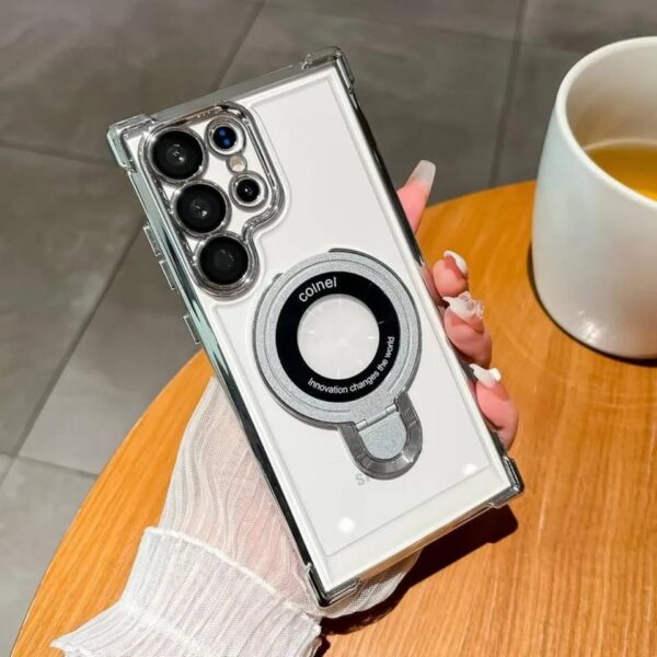 Clear Magnetic Phone Case with Four-Corner Protection for Samsung Galaxy S24 Series