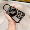 Clear Magnetic Phone Case for iPhone 15, 15 Pro, and 15 Pro Max with Four-Corner Protection.
