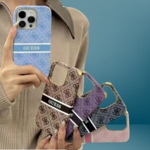 Colorful Leather Phone Cases for iPhone 15 Series