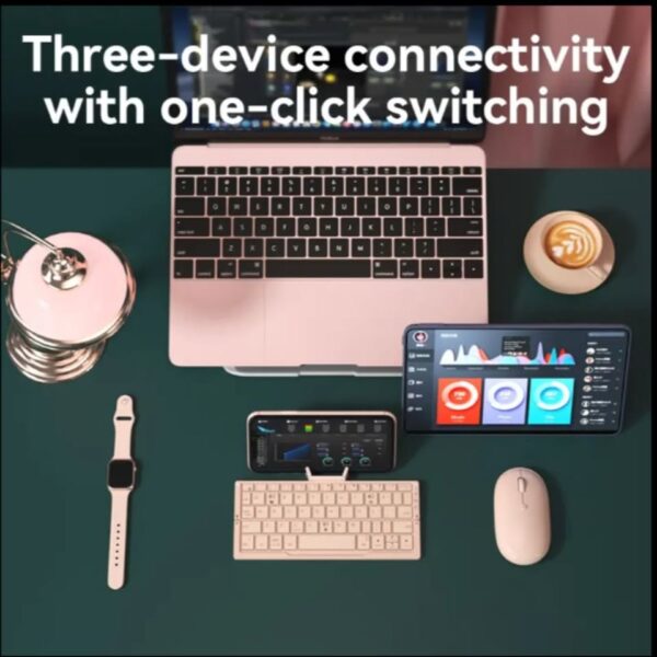 Wireless Folding Keyboard: 3-in-1 for iPhone, iPad & Tablets