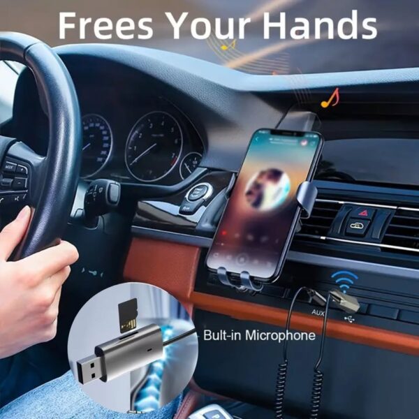 AUX Bluetooth Car Adapter, TF Card, and USB Wireless Receiver