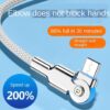 180° Rotational RGB USB Cable for Android – 3A Fast Charging & Quick Data Transfer.