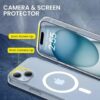 Acrylic Magnetic TPU Phone Case for iPhone 15, 15 Pro, & 15 Pro Max, Wireless Charging