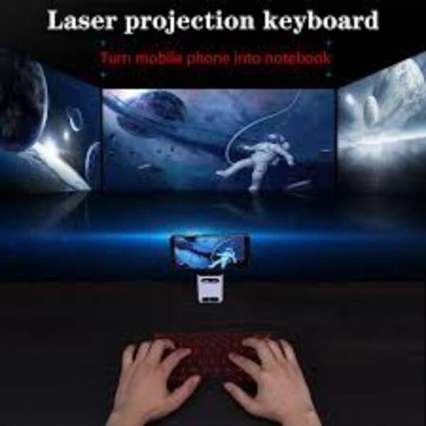 Universal Virtual Keyboard with Stand, Mouse, Power Bank, and Projection for Mobile & PC