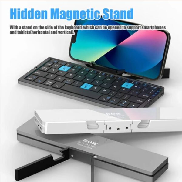 Wireless Folding Keyboard: 3-in-1 for iPhone, iPad & Tablets