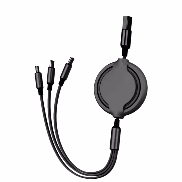 Universal Retractable 3 in 1 Type C Fast Charging USB Cable Data Cable Flexible Data Cable for Phone/Type C/Android